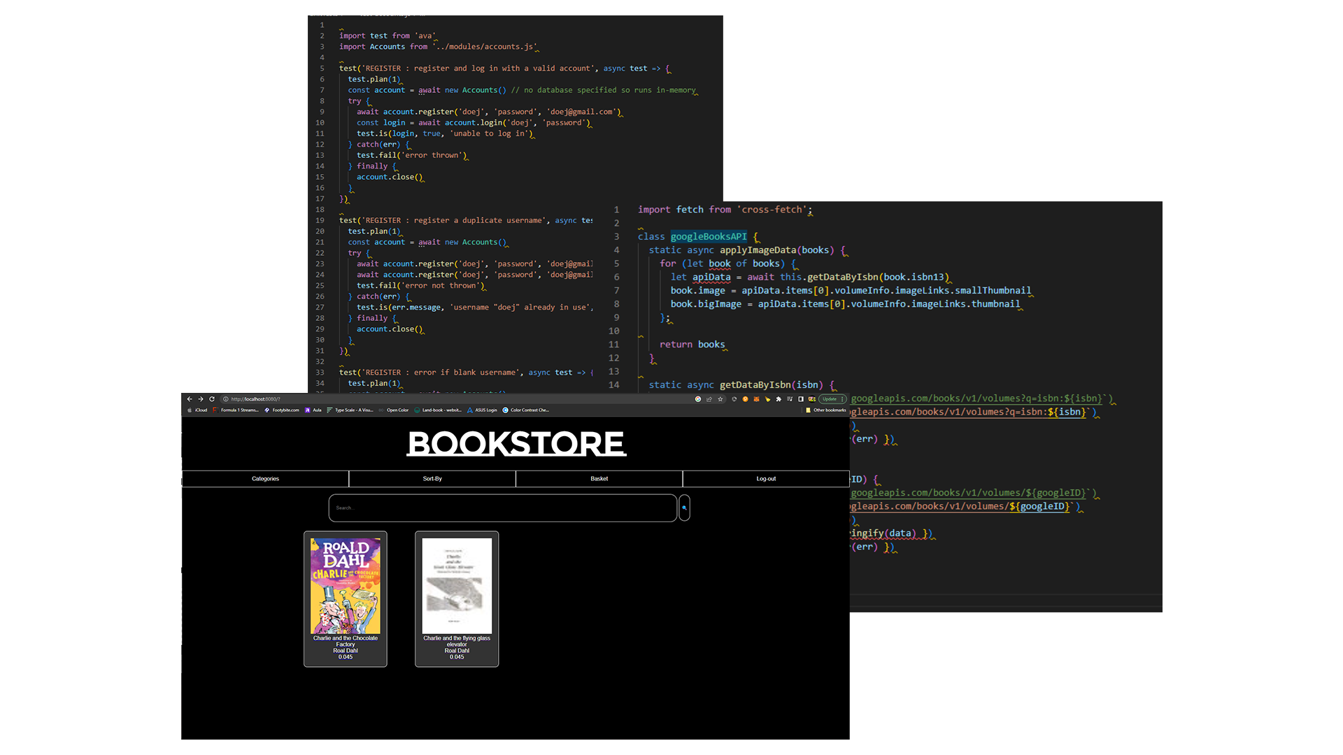 VS Code snippet and website homepage